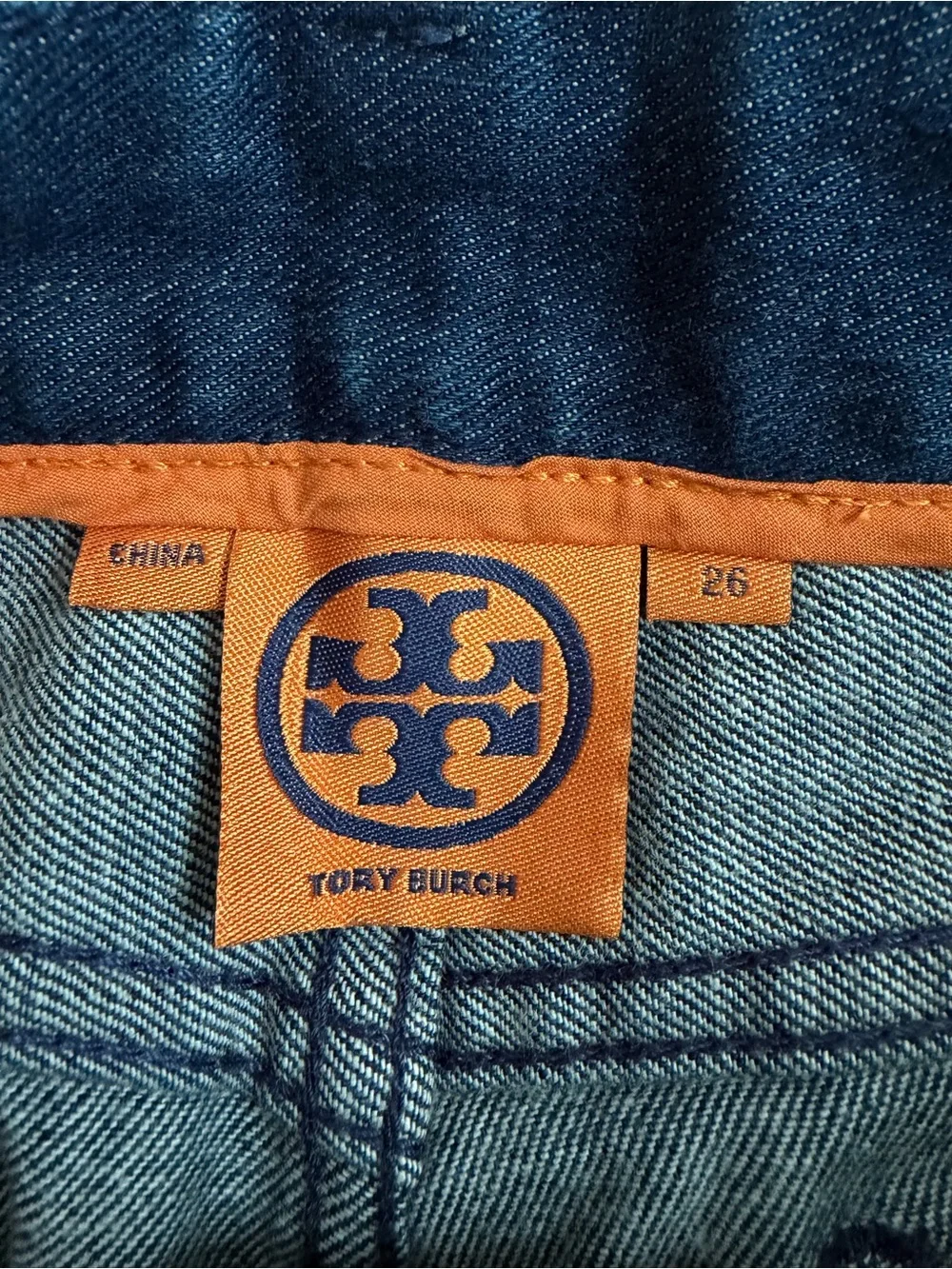 Tory Burch NWT Women's Flare Boot Cut Dark Wash Jeans Size 26 Center Seam